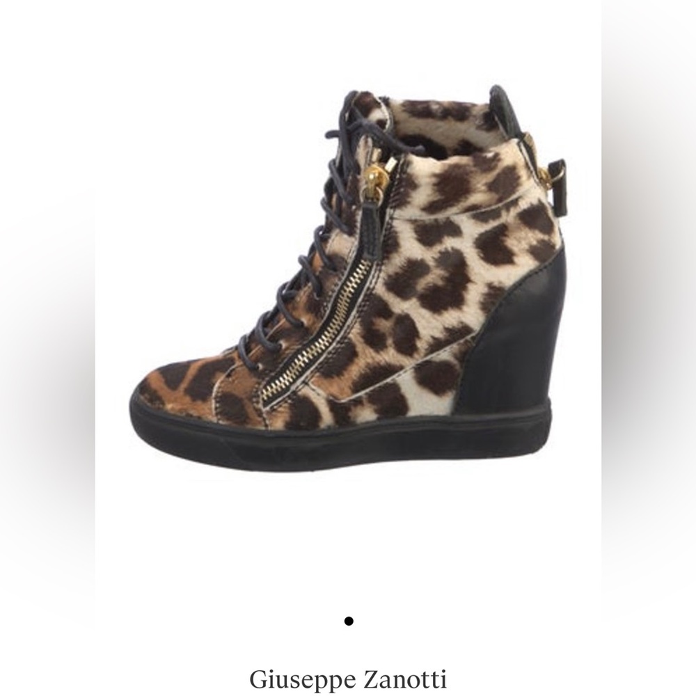 Ggiuseppe zanotti cow hide platform sneakers